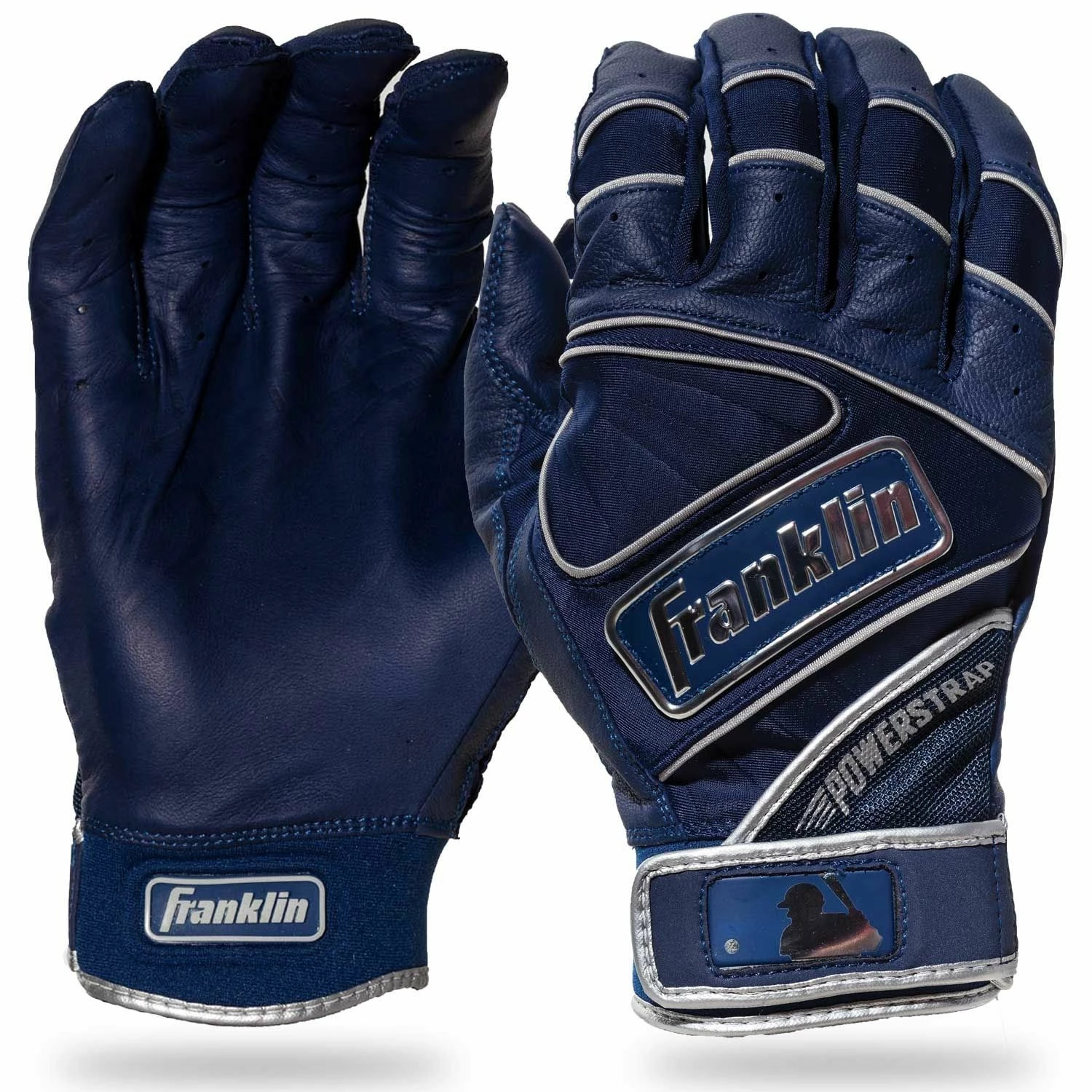 FRANKLIN POWERSTRAP CHROME BATTING GLOVES 20491F