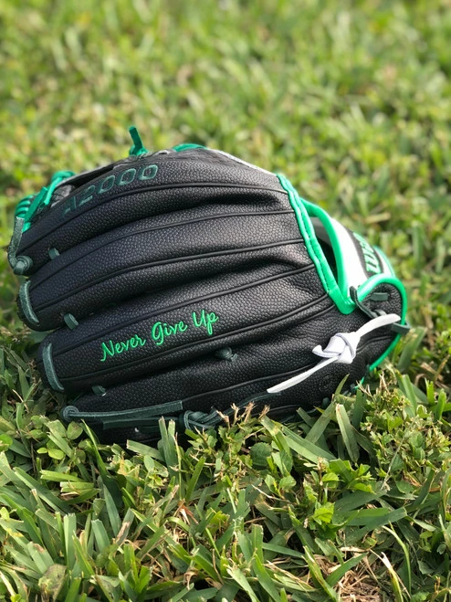 Custom Wilson A2000 1787 Black/Dark Green Snake Skin - BatClub USA Exclusive - Image 7