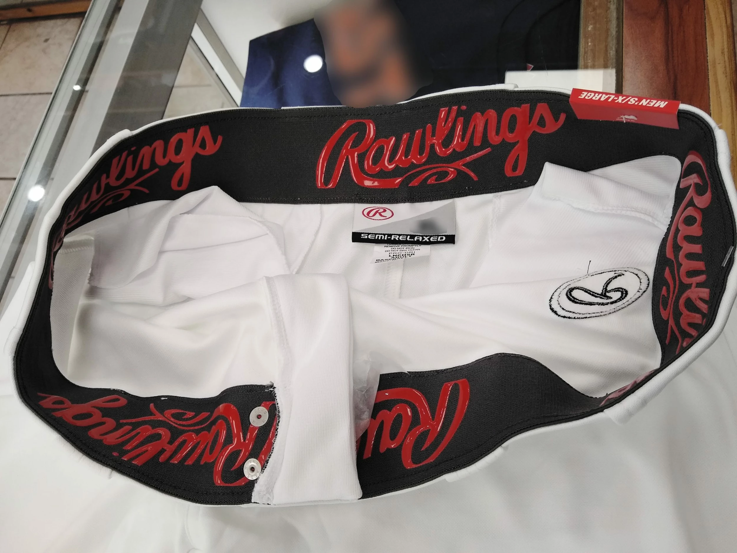 Rawlings Men's Launch Solid White Pants - Image 2