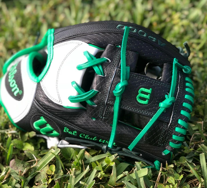 Custom Wilson A2000 1787 Black/Dark Green Snake Skin - BatClub USA Exclusive - Image 4